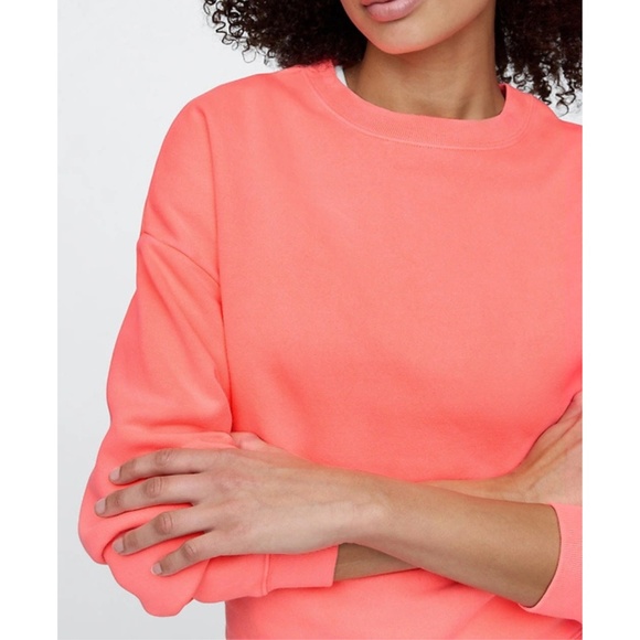 GAP Relaxed Wedge Crewneck Sweatshirt in Sassy Pink, Sz XL (NWT) - Picture 8 of 8